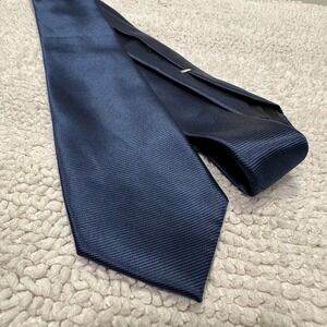 Geoffrey Beene Tie Blue Repp Necktie Vintage Old Money Preppy 100% Polyester